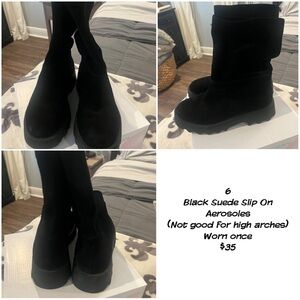 Aerosoles slip on suede boots!